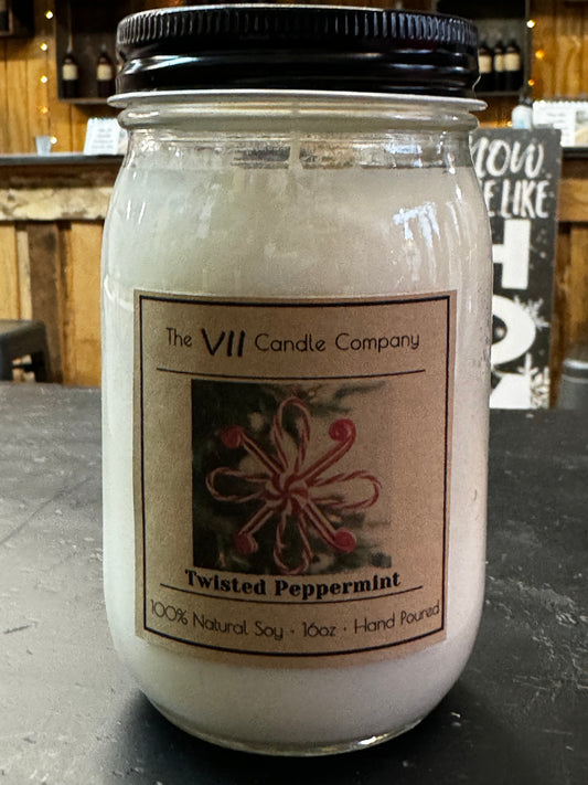 Twisted Peppermint Candle