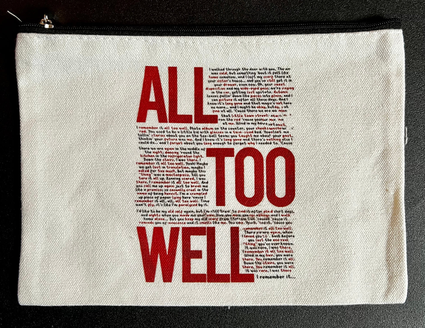 Taylor Swift Album Inspired Canvas Makeup Bag
