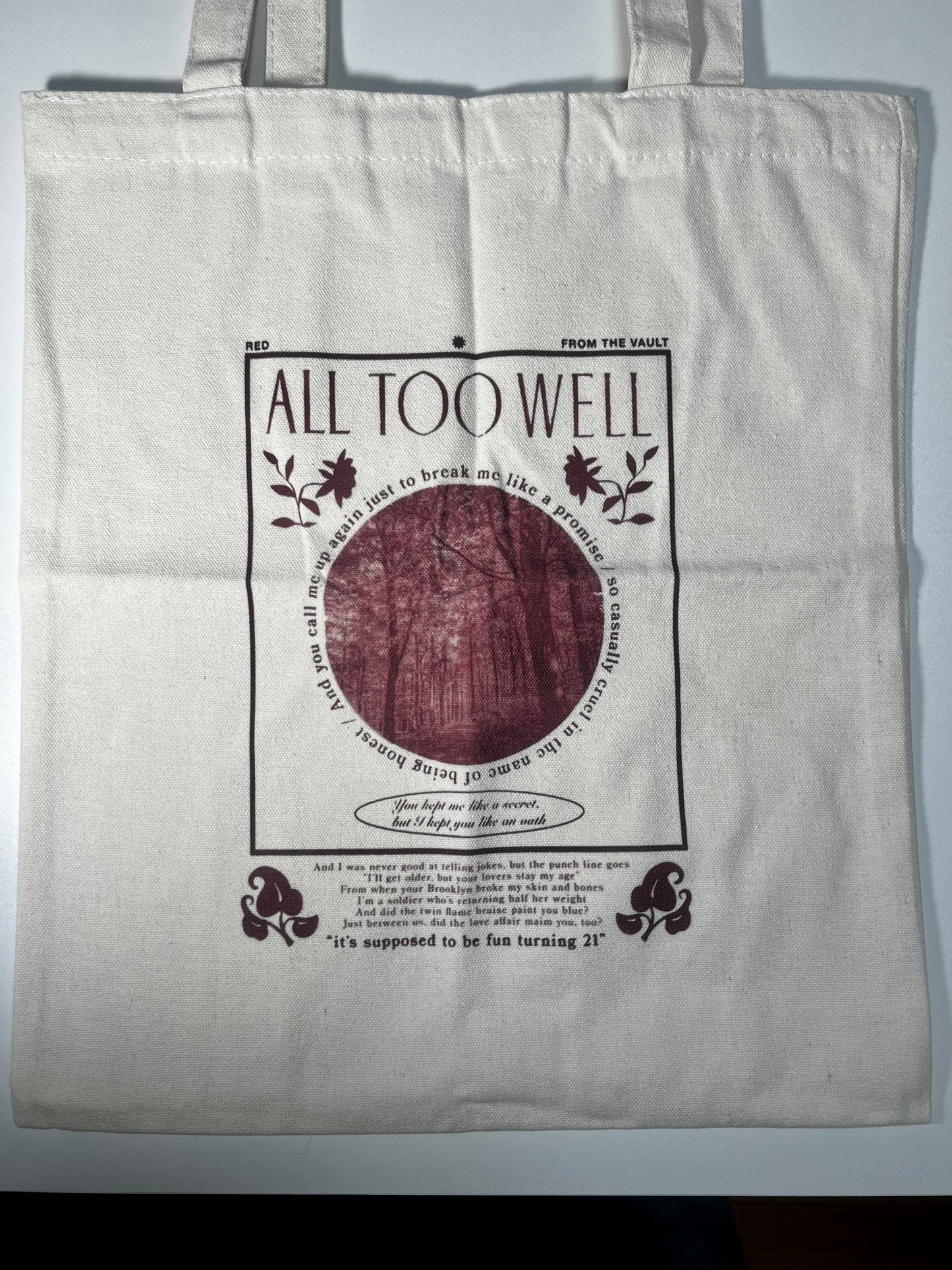 Taylor Swift Album Inspired Canvas Tote Bag