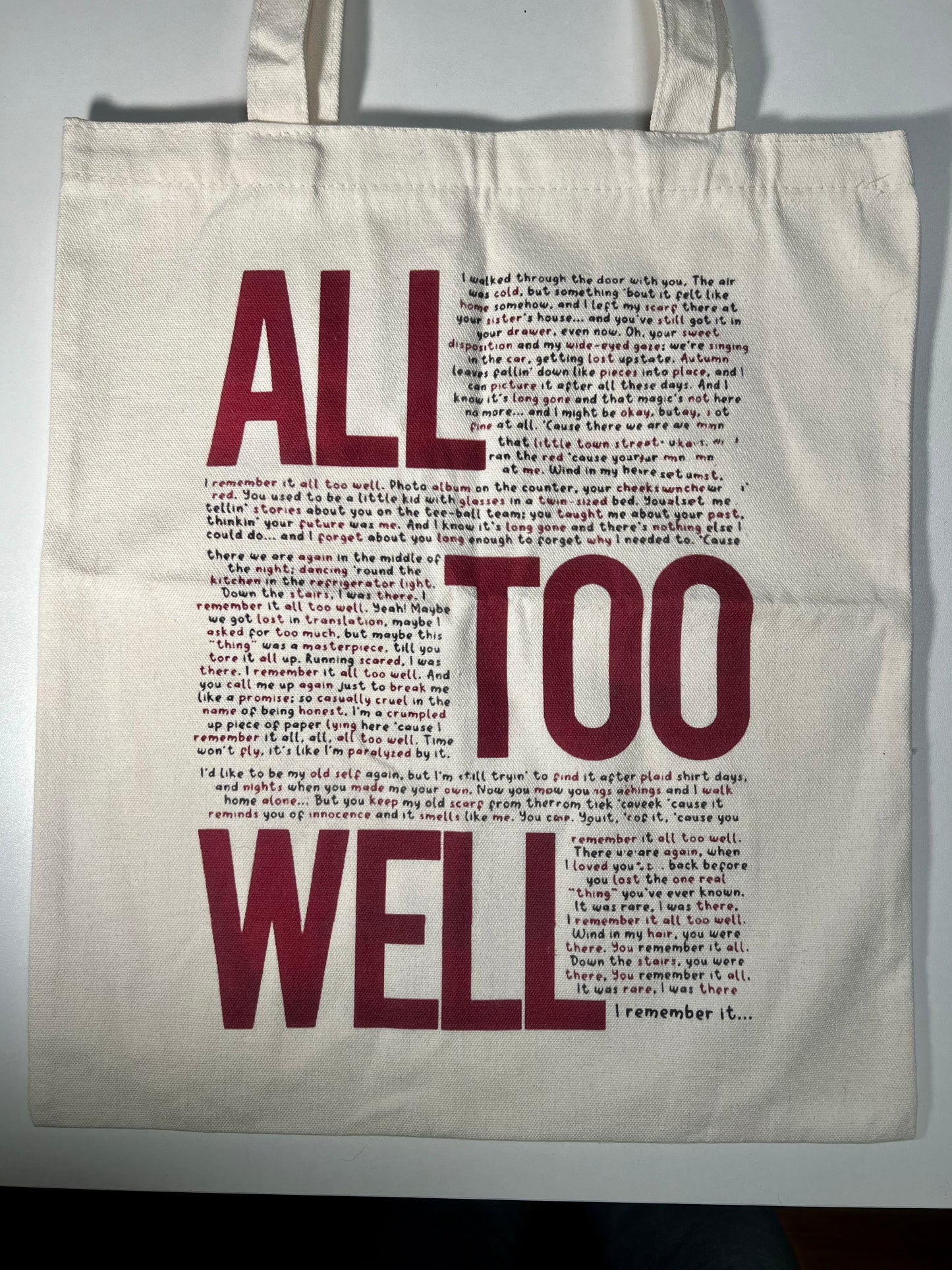 Taylor Swift Album Inspired Canvas Tote Bag