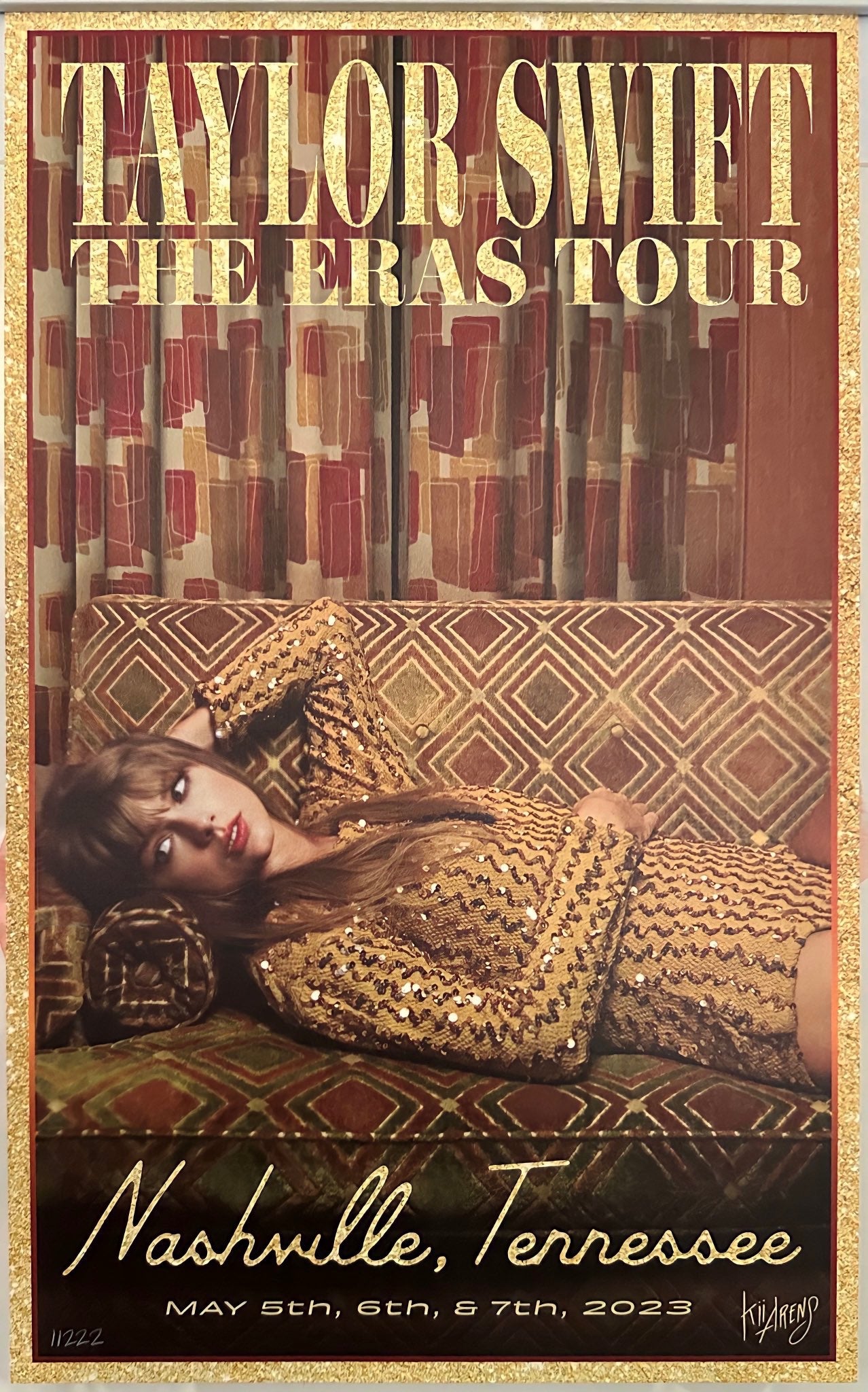 Taylor Swift Eras Tour Nashville Replica VIP 11x17 Poster