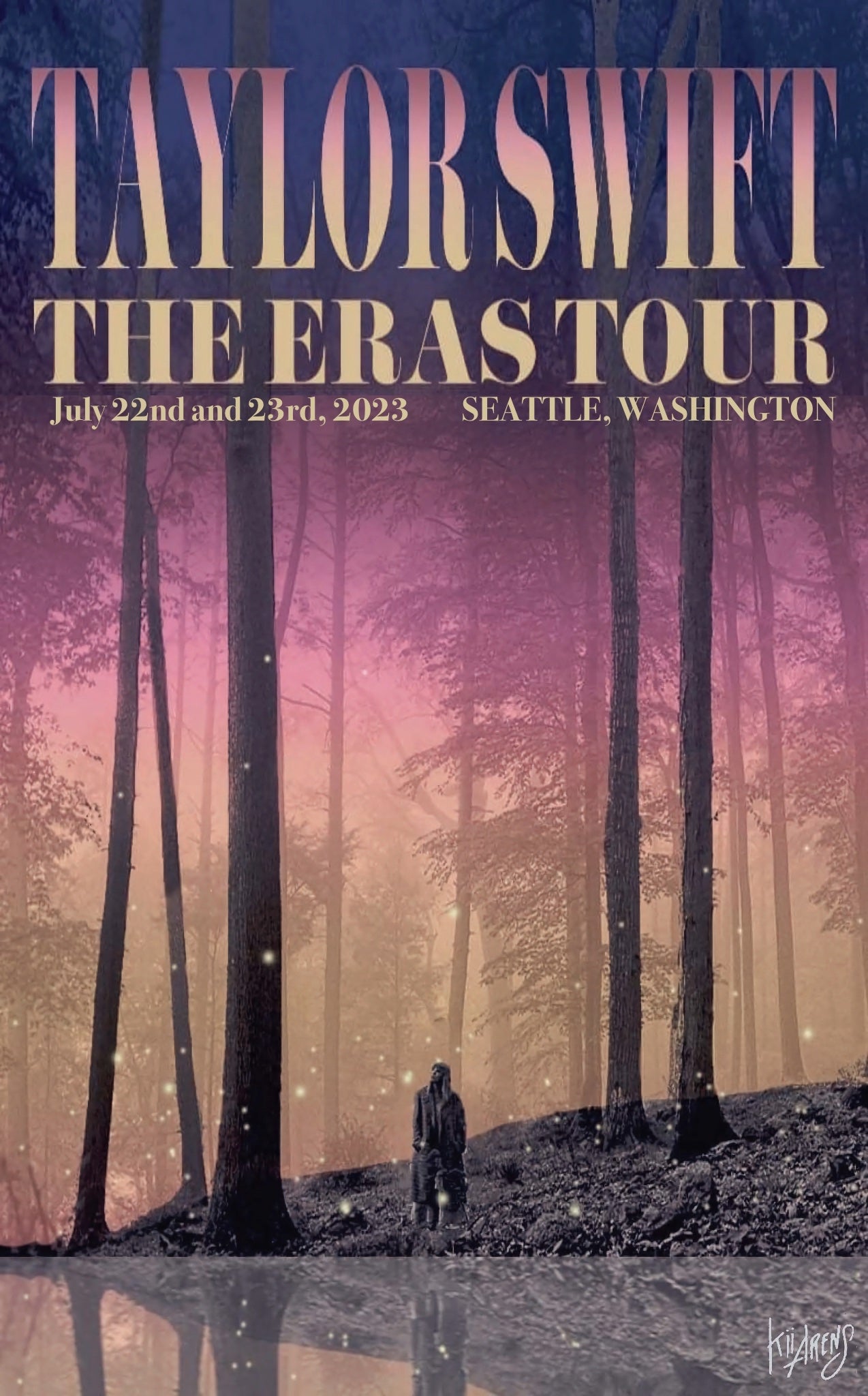 Taylor Swift Eras Tour Seattle Replica VIP 11x17 Poster