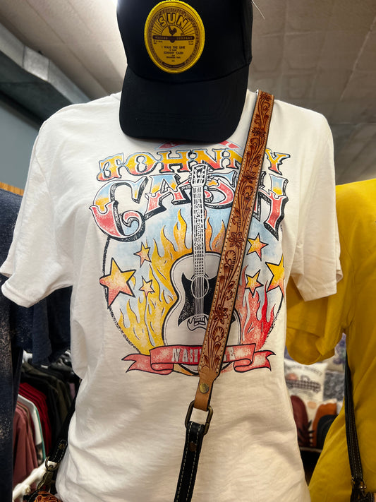 Johnny Cash Flaming Guitar Shirt