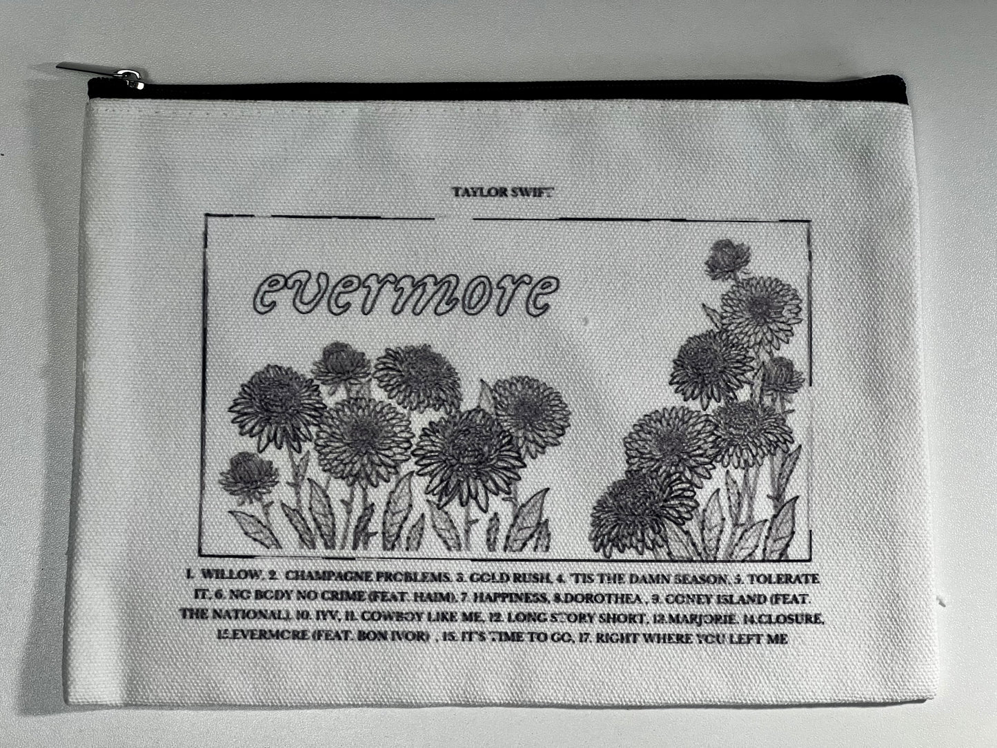 Taylor Swift Album Inspired Canvas Makeup Bag