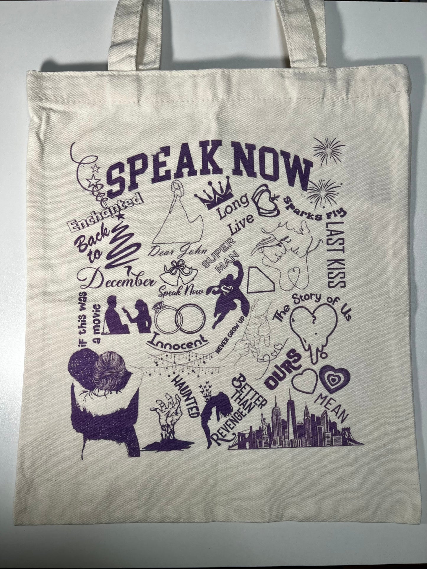 Taylor Swift Album Inspired Canvas Tote Bag