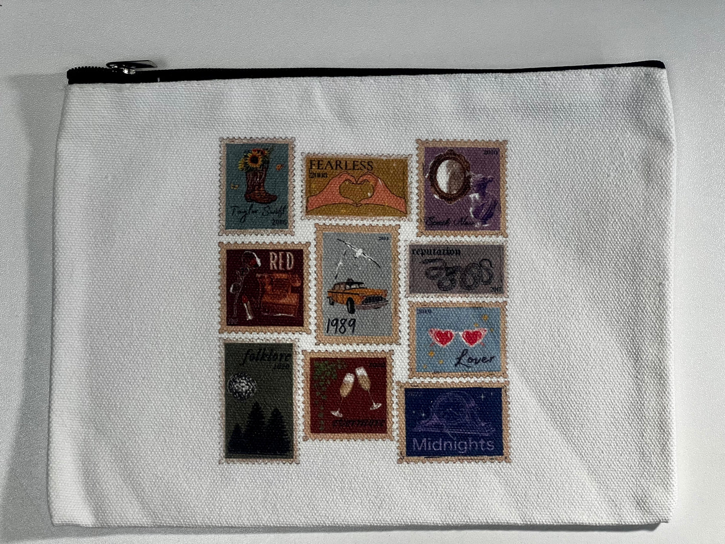 Taylor Swift Album Inspired Canvas Makeup Bag
