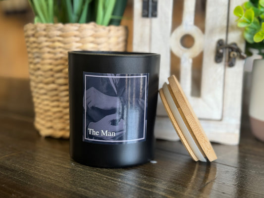 The Man Matte Black Glass Candle