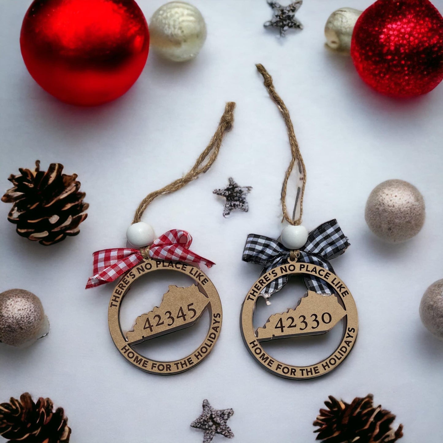 Greenville or Central City Kentucky State Zip Code Christmas Ornament