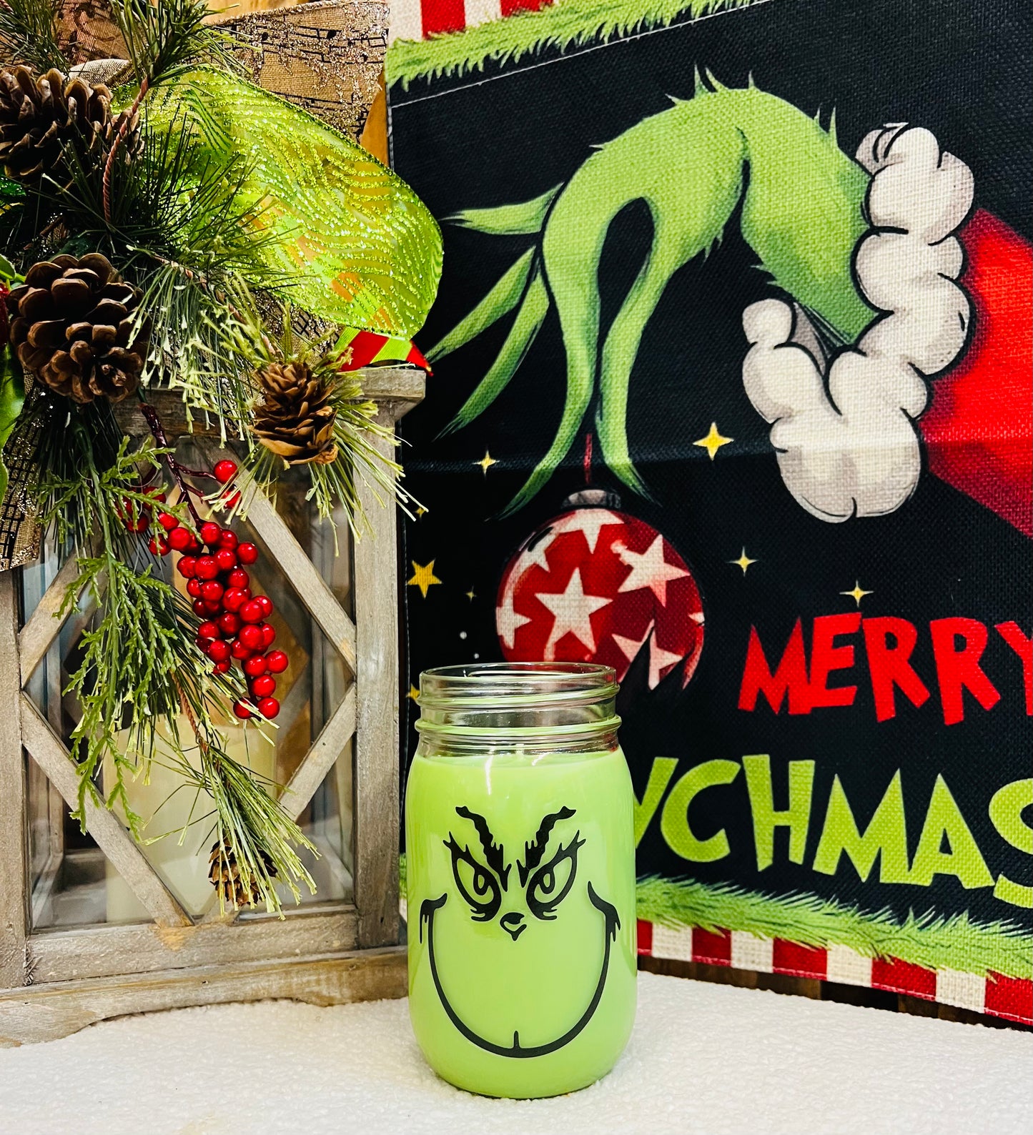 Grinch Candle