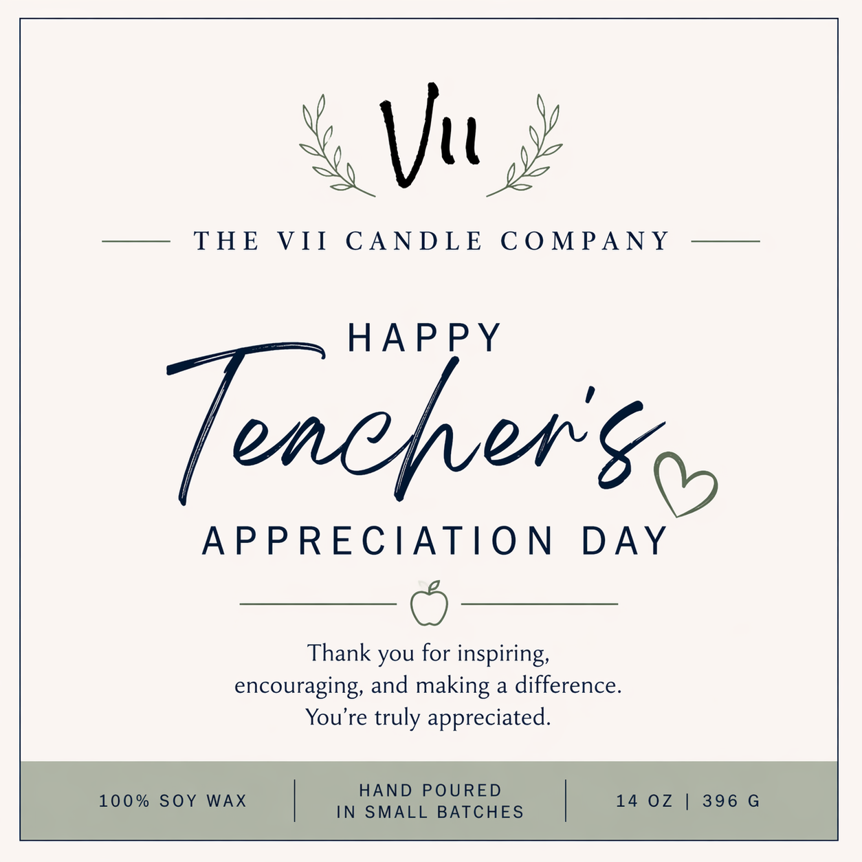 Teachers Appreciation Week Candle