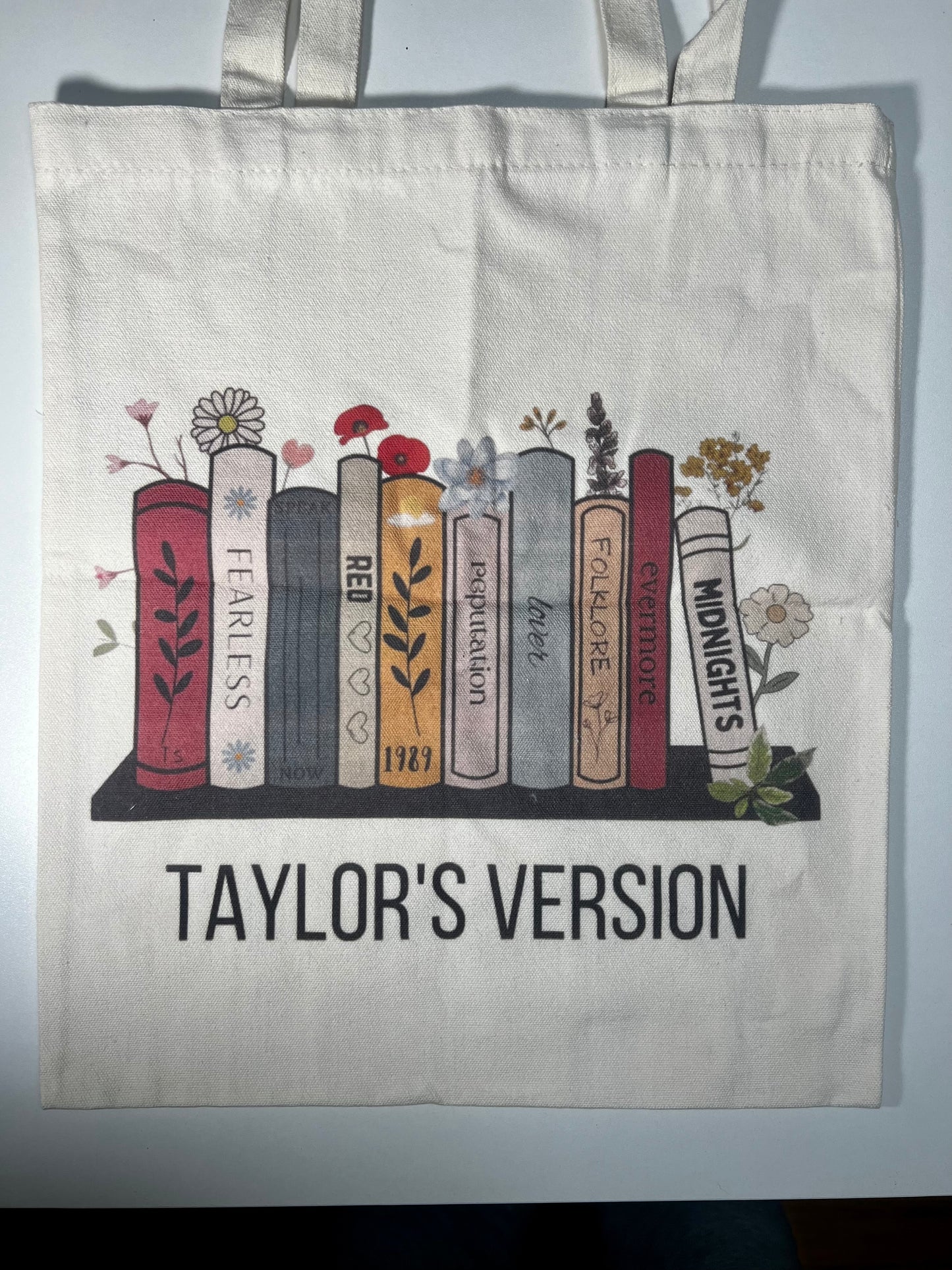 Taylor Swift Album Inspired Canvas Tote Bag