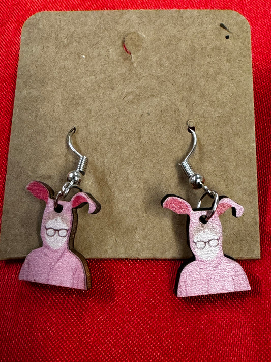 A Christmas Story Pink Nightmare Earrings (Head Only)