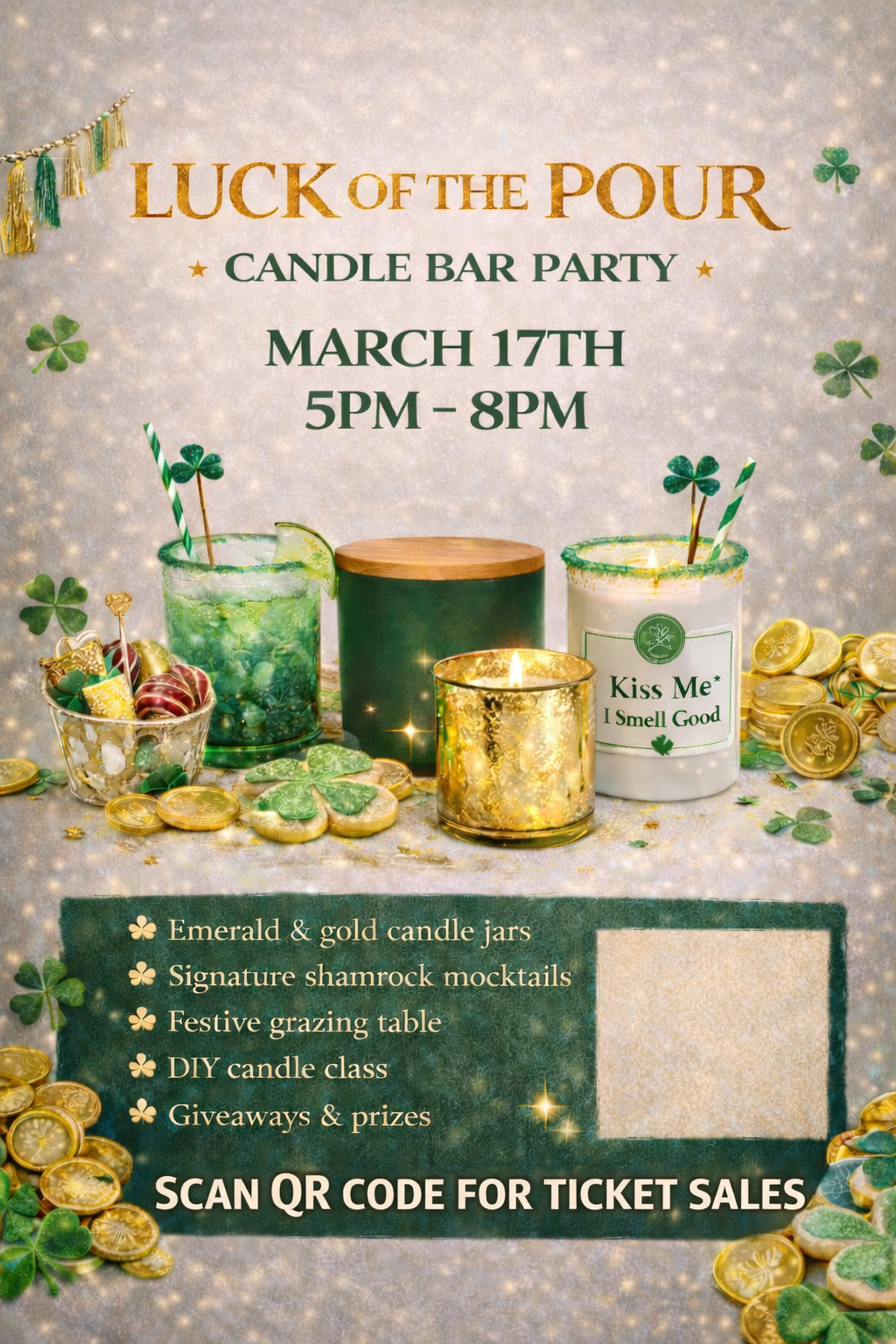 Luck of the Pour Candle Bar Party