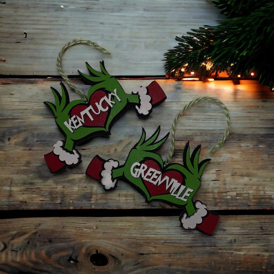 Personalized Grinch Christmas Ornament Pre-Order