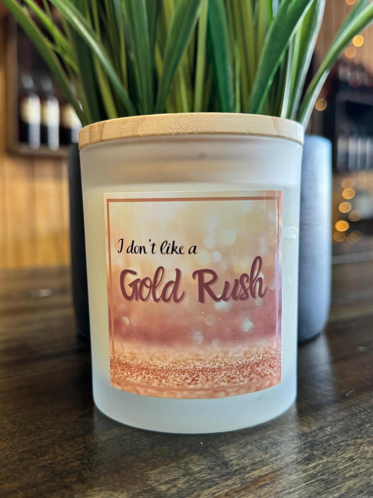 Gold Rush Frosted Glass Candle