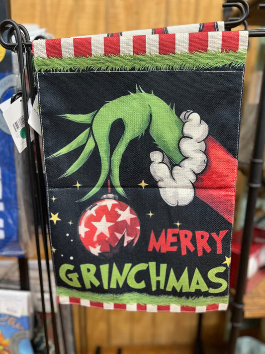 Grinch Merry Grinchmas (Hand) Garden Flag